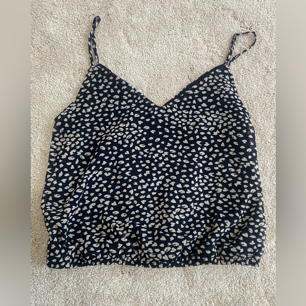 Women's Black and White Cami Top